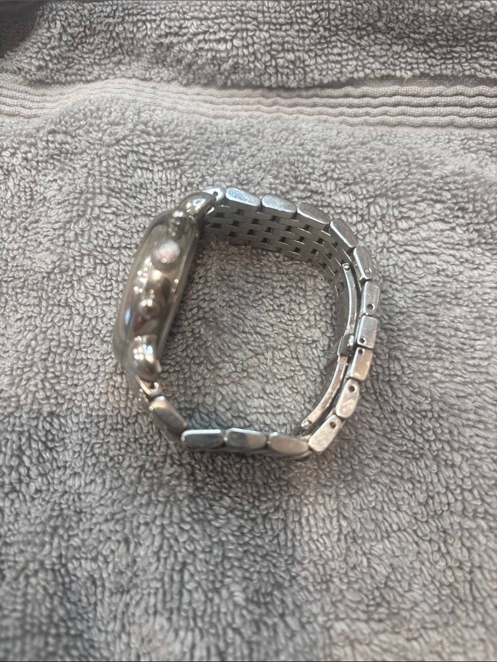Michele White Dial Silver Bracelet Chronograph Watch - Picture 4 of 4